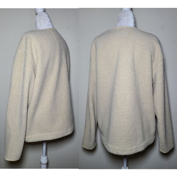 NWT|Joie Tan Sherpa Fleece Button Jacket, MEDIUM - Picture 6 of 8